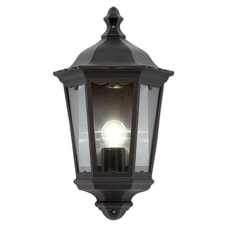 Burford 1-Light Outdoor Flush Wall Lantern Black - Comet Lighting