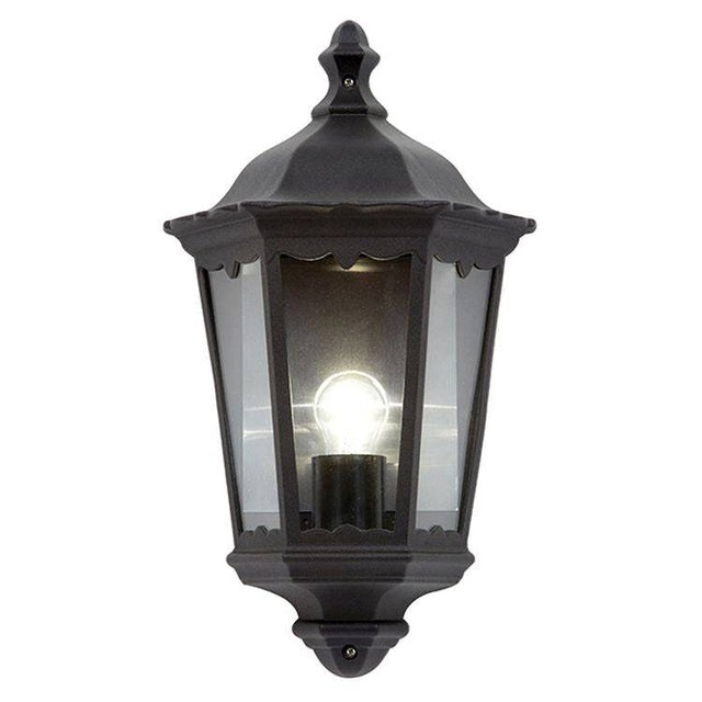 Burford 1-Light Outdoor Flush Wall Lantern Black - Comet Lighting