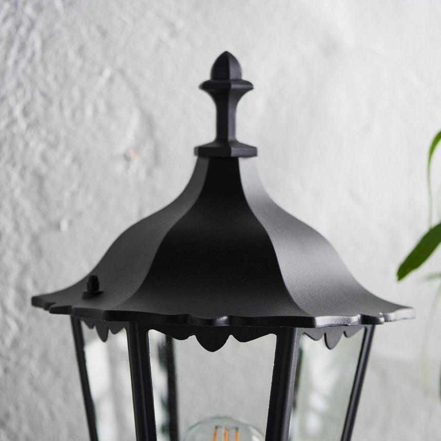 Burford 1-Light Outdoor Wall Lantern Black - Comet Lighting