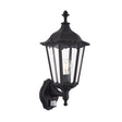 Burford 1-Light Outdoor Wall Lantern & PIR Black - Comet Lighting