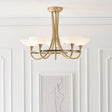 Cagney 5-Light Semi Flush Ceiling Light Antique Brass - Comet Lighting