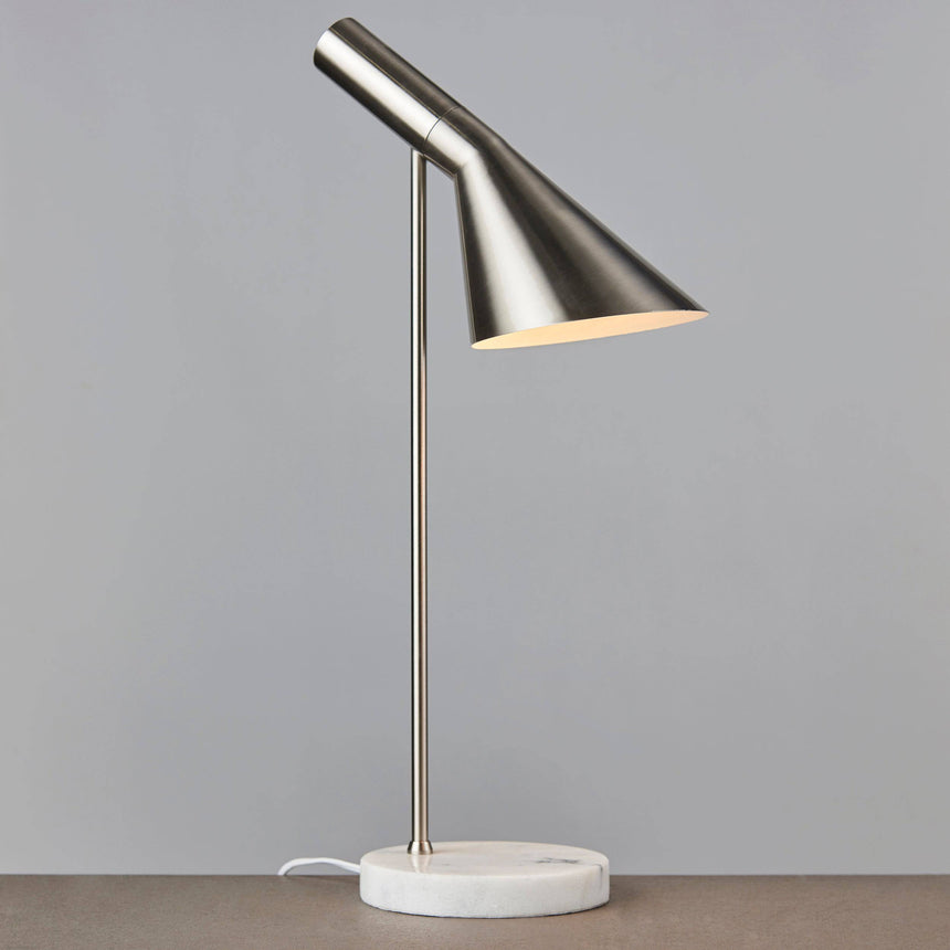 Carlo Task Table Lamp Brushed Chrome - Comet Lighting