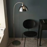 Caspa Task Floor Lamp Bright Nickel - Comet Lighting