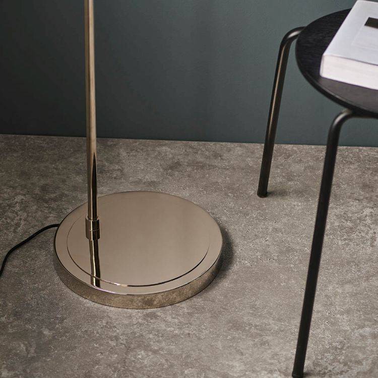 Caspa Task Floor Lamp Bright Nickel - Comet Lighting