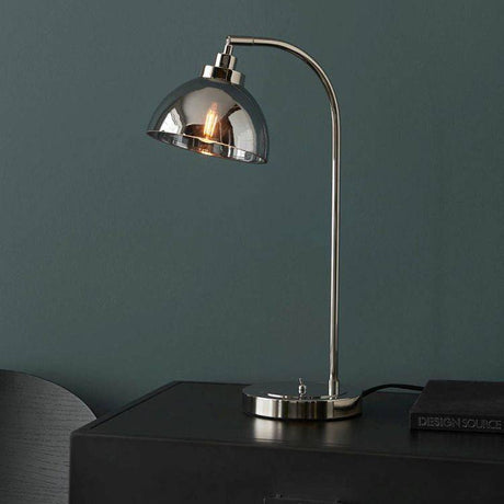 Caspa Task Table Lamp Bright Nickel - Comet Lighting