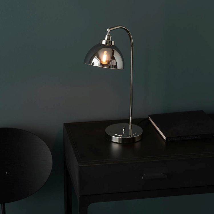 Caspa Task Table Lamp Bright Nickel - Comet Lighting