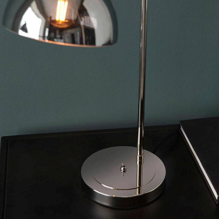 Caspa Task Table Lamp Bright Nickel - Comet Lighting