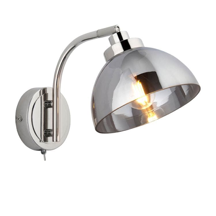 Caspa Wall Light Bright Nickel - Comet Lighting