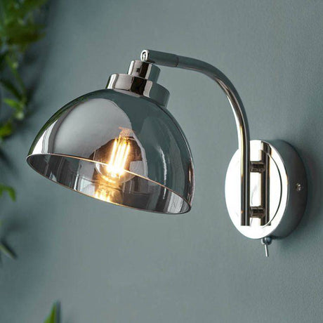 Caspa Wall Light Bright Nickel - Comet Lighting