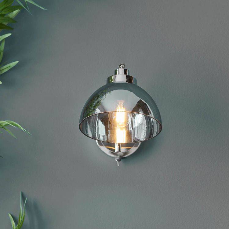 Caspa Wall Light Bright Nickel - Comet Lighting