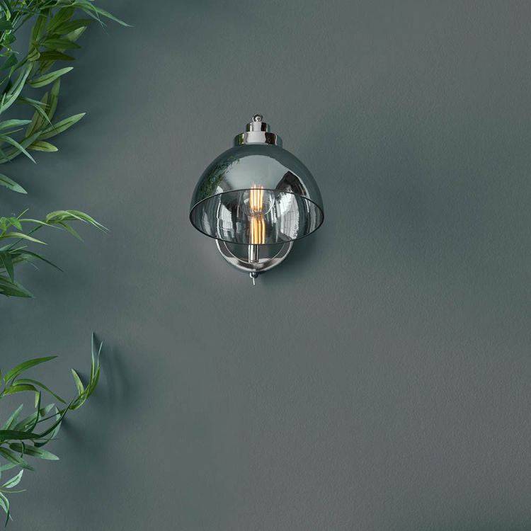 Caspa Wall Light Bright Nickel - Comet Lighting