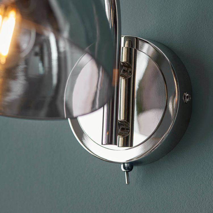 Caspa Wall Light Bright Nickel - Comet Lighting