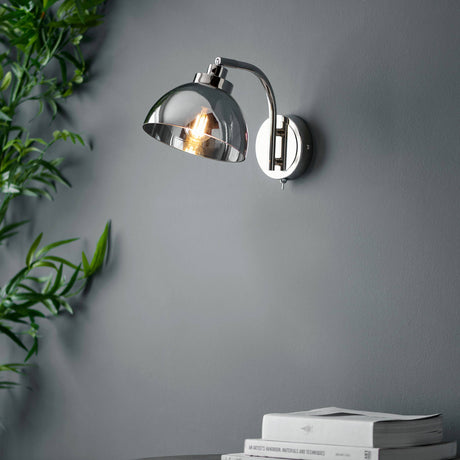 Caspa Wall Light Bright Nickel - Comet Lighting