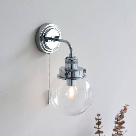 Cheswick Wall Light Chrome Plated - Comet Lighting