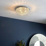 Chryla 3-Light Flush Ceiling Light Chrome - Comet Lighting