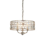 Clifton 3lt Pendant Ceiling Light Bright Nickel - Comet Lighting