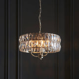 Clifton 3lt Pendant Ceiling Light Bright Nickel - Comet Lighting