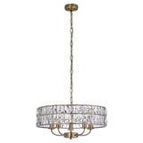 Clifton 5lt Pendant Ceiling Light Antique Brass - Comet Lighting