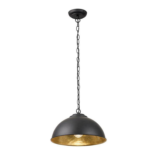 Colman 1-Light Pendant Ceiling Light Matt Black - Comet Lighting