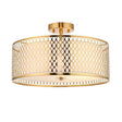 Cordero 3Lt Flush Ceiling Light Gold - Comet Lighting