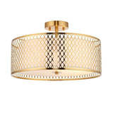 Cordero 3Lt Flush Ceiling Light Gold - Comet Lighting