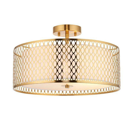 Cordero 3Lt Flush Ceiling Light Gold - Comet Lighting