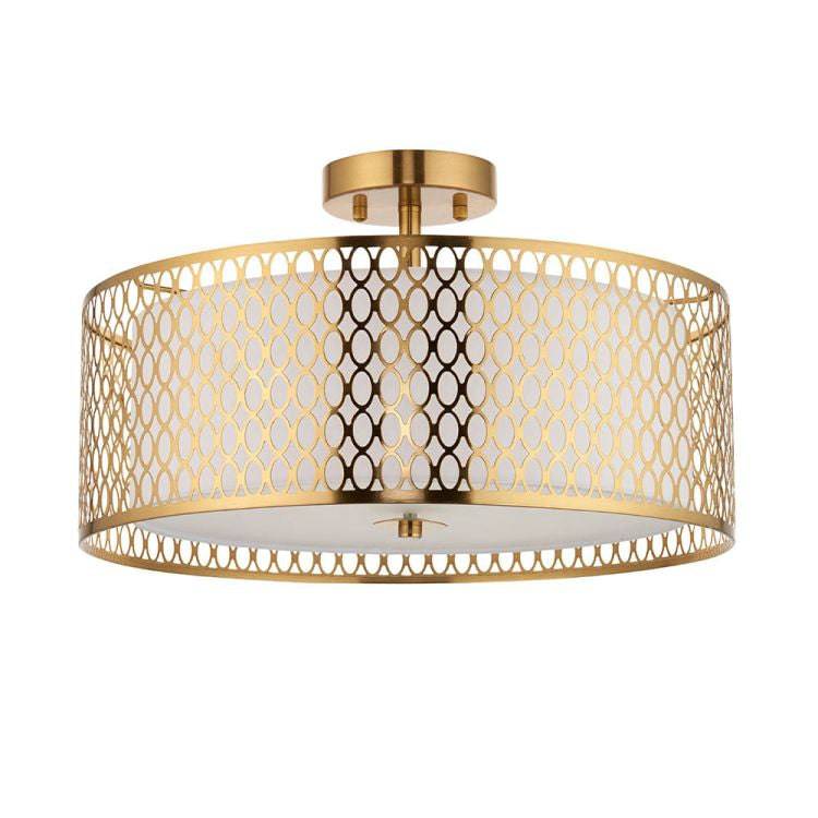 Cordero 3Lt Flush Ceiling Light Gold - Comet Lighting