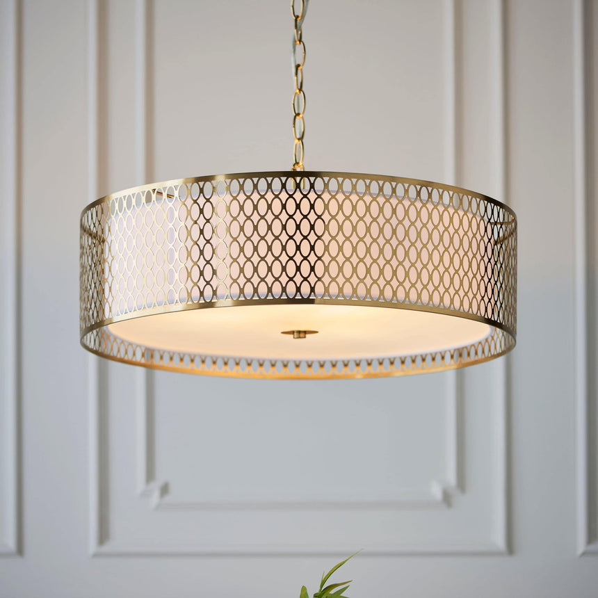 Cordero 3Lt Pendant Ceiling Light Gold - Comet Lighting