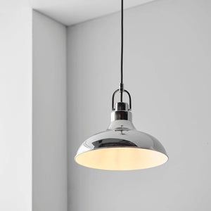 Crofton Pendant Ceiling Light Polished Nickel - Comet Lighting