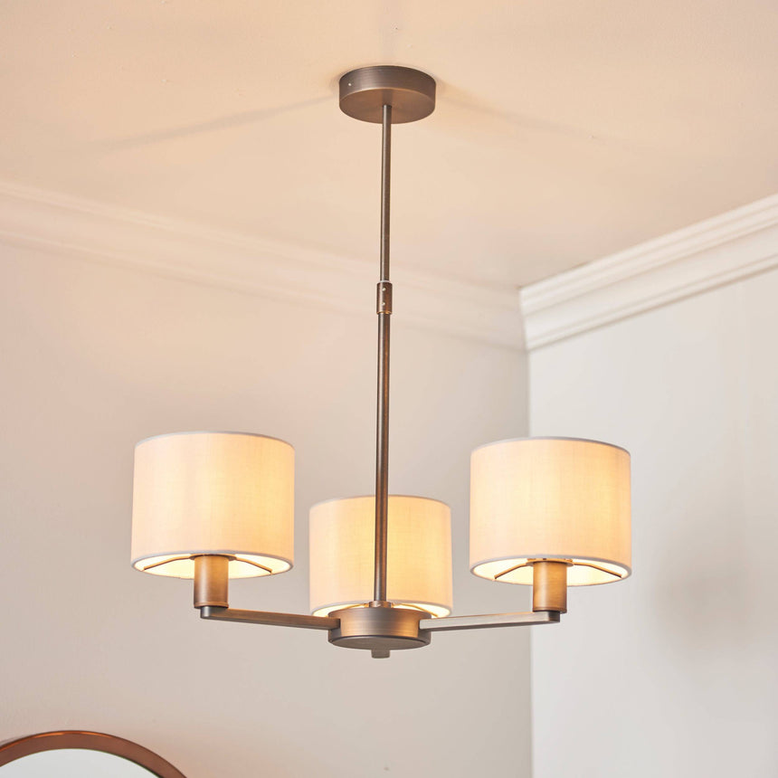 Daley 3-Light Pendant Ceiling Light & Marble Shades - Comet Lighting