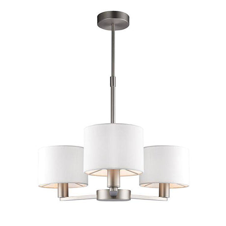 Daley 3-Light Pendant Ceiling Light & White Shades - Comet Lighting