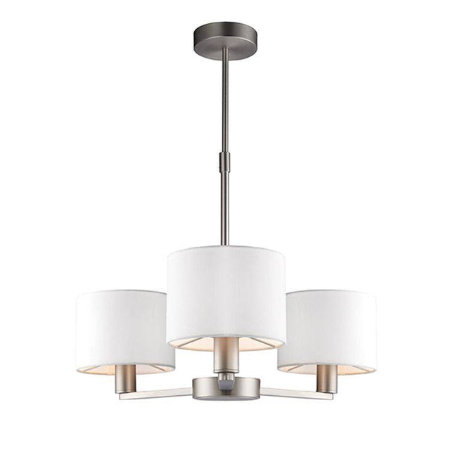 Daley 3-Light Pendant Ceiling Light & White Shades - Comet Lighting