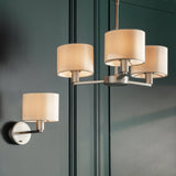 Daley 3-Light Pendant Ceiling Light & White Shades - Comet Lighting