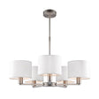 Daley 5-Light Pendant Ceiling Light & White Shades - Comet Lighting