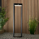 Dannah Solar Bollard Light Black w/ PIR - Comet Lighting