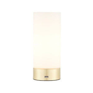 Dara Table Lamp USB Brushed Brass - Comet Lighting
