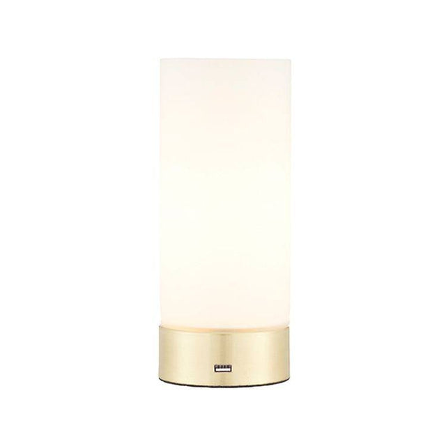 Dara Table Lamp USB Brushed Brass - Comet Lighting