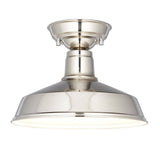 Darton Semi-Flush Ceiling Light Polished Nickel - Comet Lighting