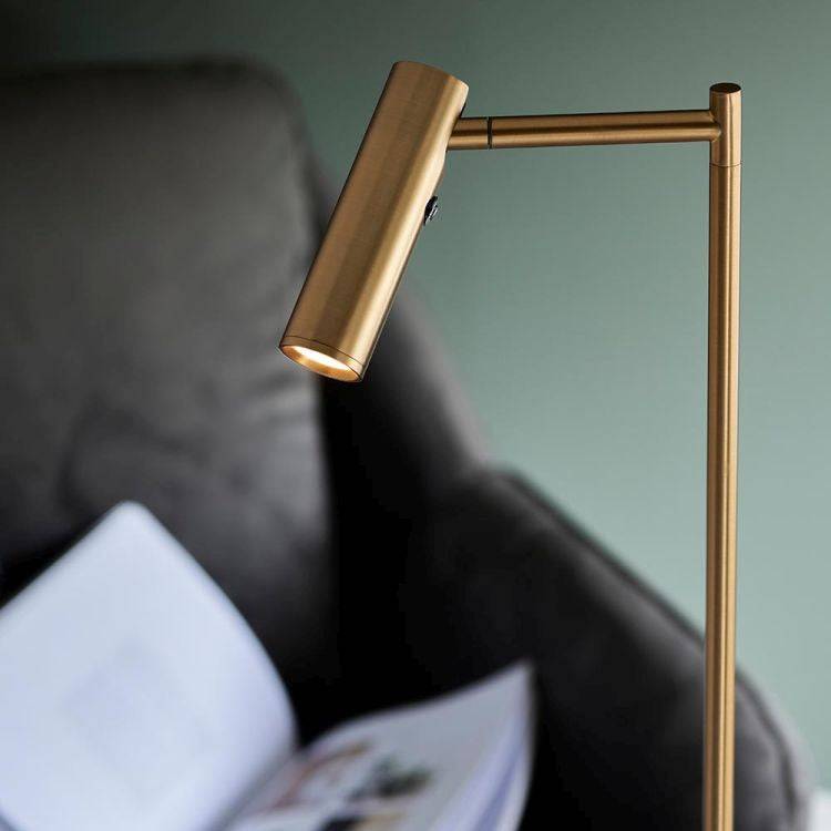 Dedicated Reader Task Floor Lamp Brass Plated - Comet Lighting