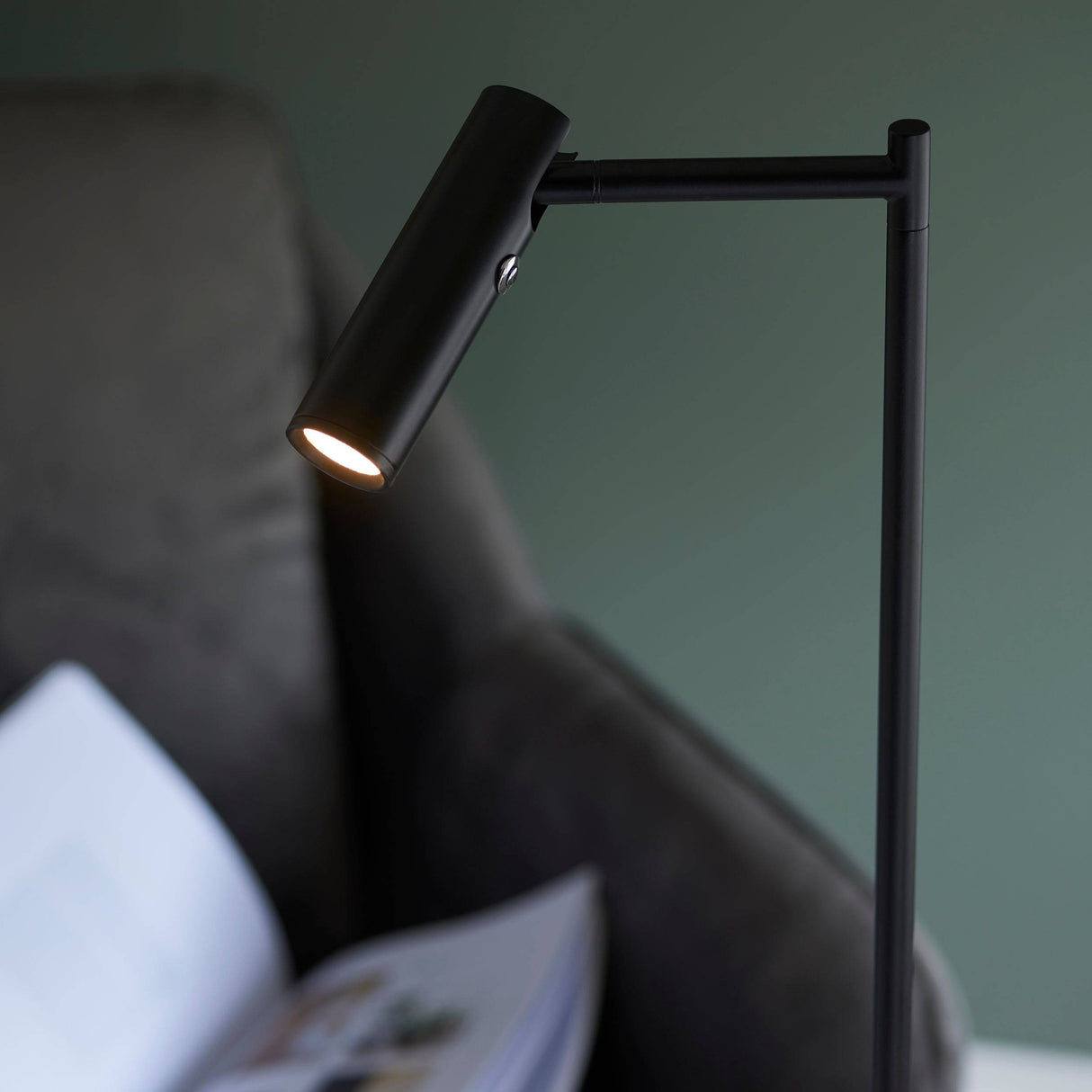 Dedicated Reader Task Floor Lamp Matt Black - Comet Lighting