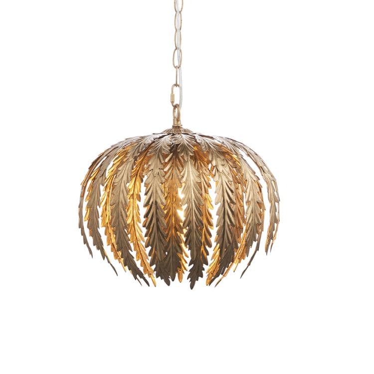 Delphine Small Pendant Ceiling Light Gold Leaf - Comet Lighting