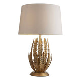 Delphine Table Lamp Gold Leaf w/ Ivory Shade - Comet Lighting