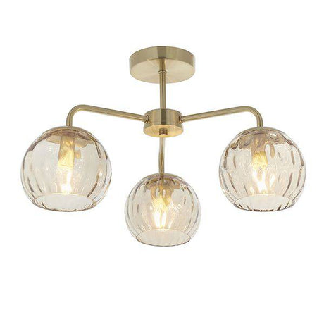 Dimple 3-Light Semi-Flush Ceiling Light - Comet Lighting