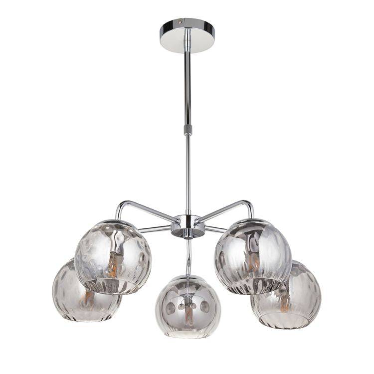 Dimple 5Lt Pendant Ceiling Light Chrome - Comet Lighting