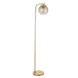 Dimple Floor Lamp Champagne Glass Shade - Comet Lighting