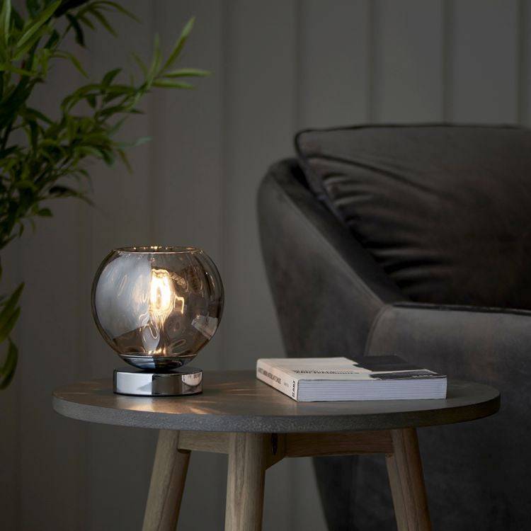 Dimple Table Lamp Chrome - Comet Lighting