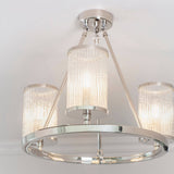 Easton 3-Light Semi Flush Ceiling Light Nickel - Comet Lighting