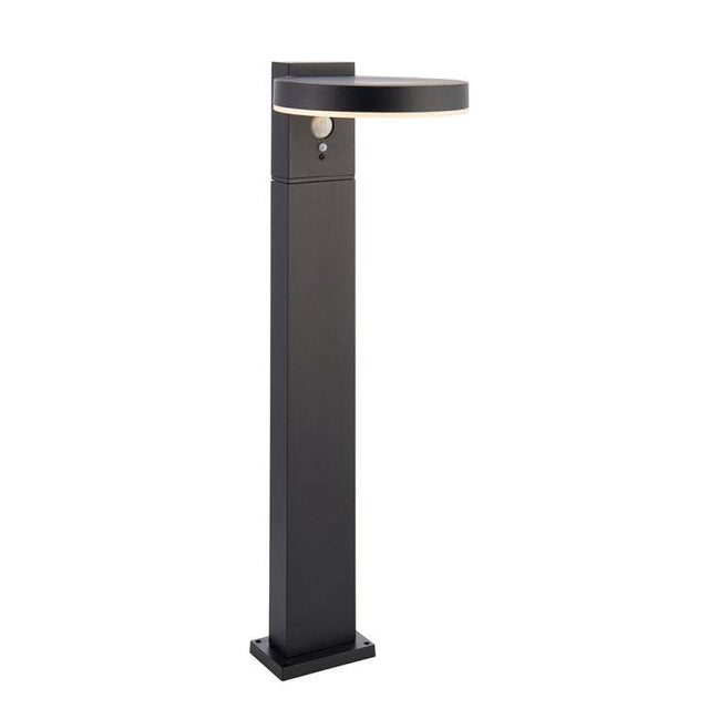 Ebro Solar Post Light Black w/ PIR - Comet Lighting