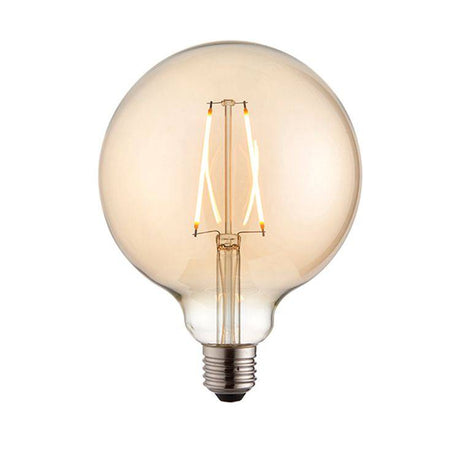 Endon E27 LED Filament 125mm Globe Amber 2w 2200k 190lm - Comet Lighting