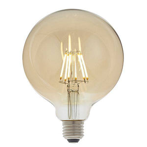 Endon E27 LED Filament 125mm Globe Amber 6w 2500k 550lm Dimmable - Comet Lighting